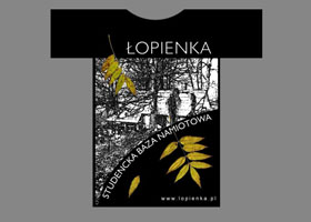 projekt koszulki ŁOPIENKA - Studencka Baza Namiotowa