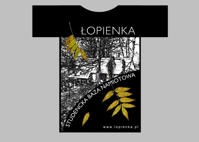10 / 22 - projekt koszulki ŁOPIENKA - Studencka Baza Namiotowa