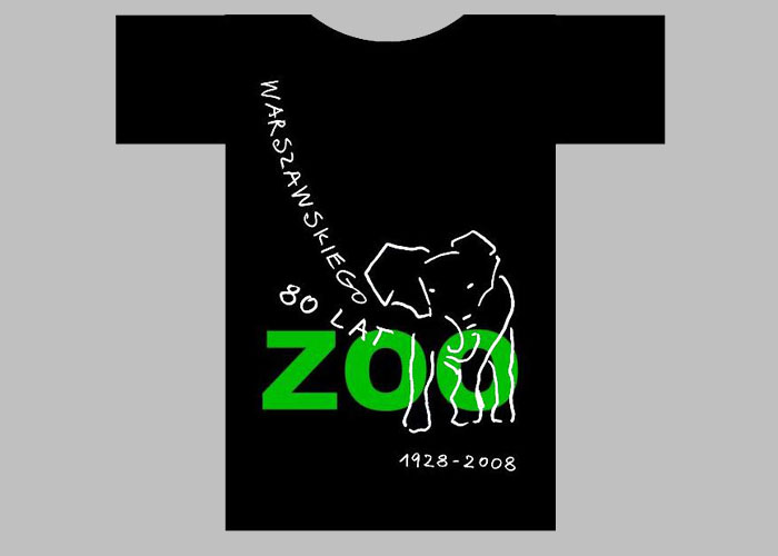 11 / 22 - projekt koszulki 80 lat warszawskiego zoo