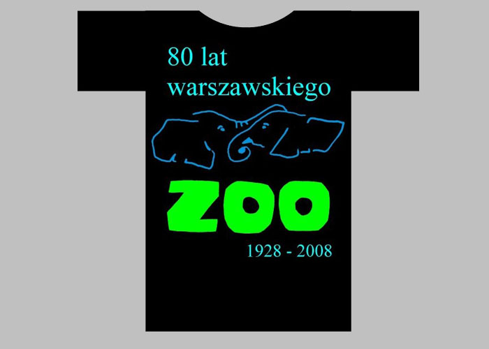 12 / 22 - projekt koszulki 80 lat warszawskiego zoo