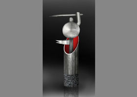 projekt statuetki SYRENKA - metal