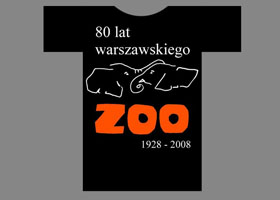 projekt koszulki 80 lat warszawskiego zoo