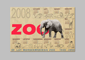 kalendarz na 80-tą rocznicę warszawskiego zoo